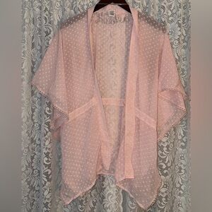 Elegant Pink Sheer Kimono
